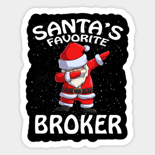 Santas Favorite Broker Christmas Sticker